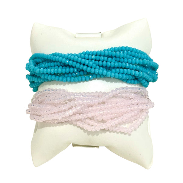 Czech Bead Multi-Strand Stretch Bracelet