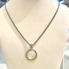 Gold And Silver Circle Pendant Necklace