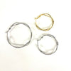 Sterling Hour Glass CZ Hoops