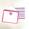 Set of 10 Pink Flowers Note Cards