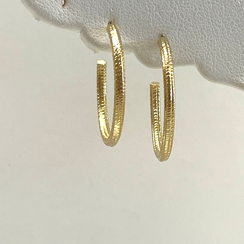 Etched Brushed Hoops