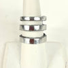 3 Bar Stainless Italian Ring