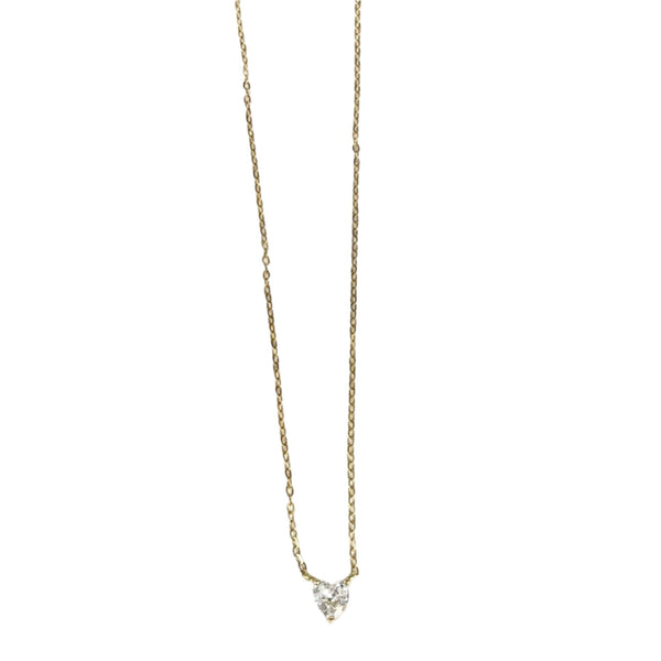 Dainty Clear Crystal Heart Necklace