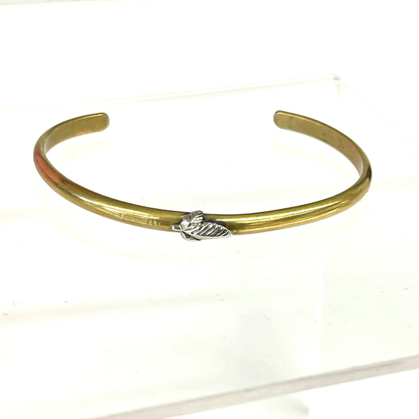 Feather Thin Cuff  Bracelet