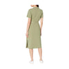 Slub Jersey Short Sleeve Button-Down Dress With Removable Belt