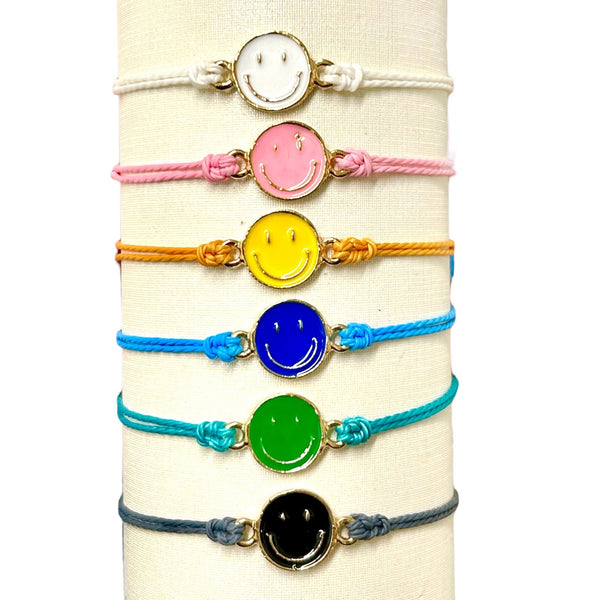 Colorful Smiley String Bracelets