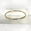 Gold And Silver Twist Style Push Lock Bangle