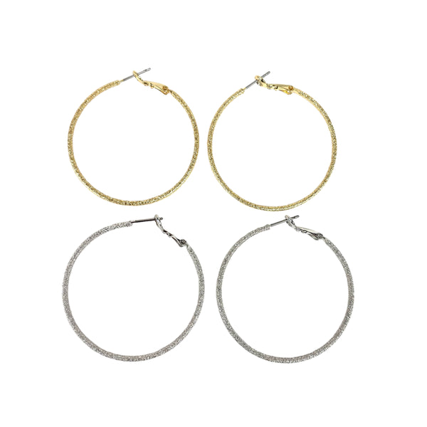 1 1/2" Etched Hoops