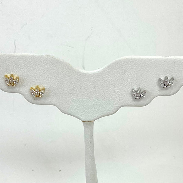 Crown Marquis CZ Stud Earrings
