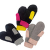Color Block Sherpa Knit Mittens
