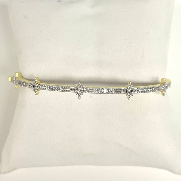 Gold-Filled CZ Stars All Around Bracelet