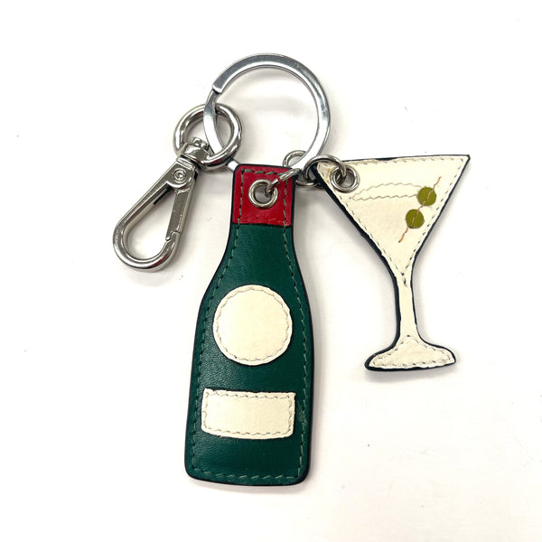 ILI Leather Wine/Martini Keychain