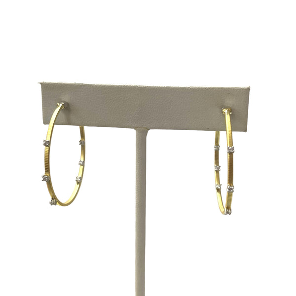 Small Inside Out Gold CZ Hoops