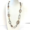 Short Or Long Metal & Acrylic Paperclip Necklace