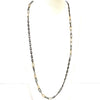 Mixed Metal Paperclip Necklace with Crystal Detail