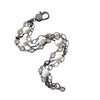 3 Strand Hematite With Pearl & CZ Bracelet