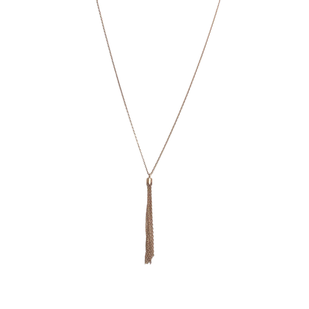 Rose Gold Tassel Chain Necklace