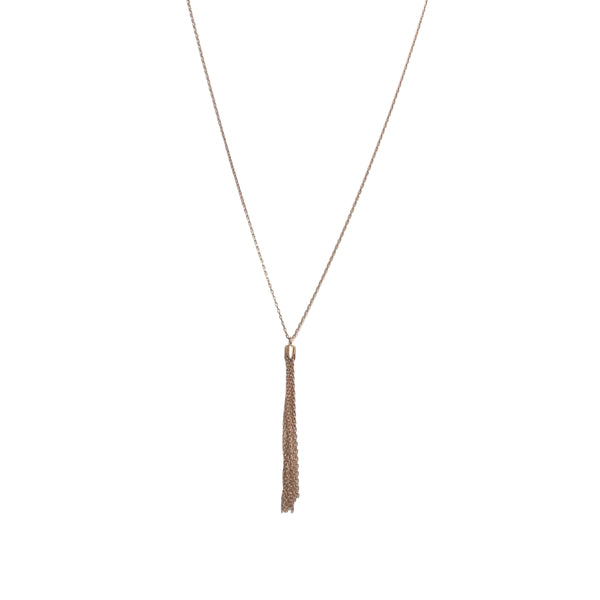 Rose Gold Tassel Chain Necklace