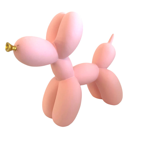 Pink Balloon Dog With Gold Nose