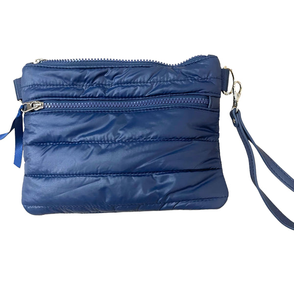 Puffer Wristlet/ Fanny/Crossbody Nylon Bag