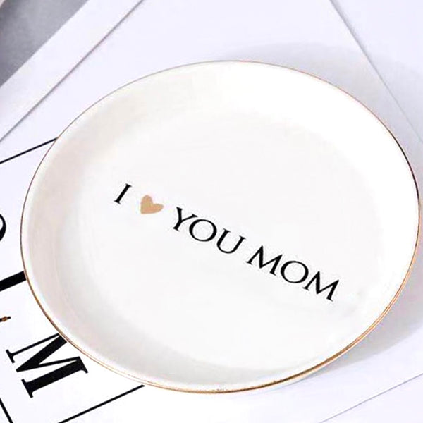 "I Love You Mom" Ceramic Dish
