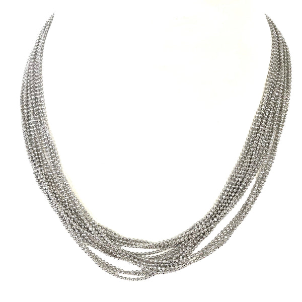 Multi-Strand Magnetic Ball Chain Necklace