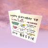 Happy birthday To My Bestie Card Or Wine Label