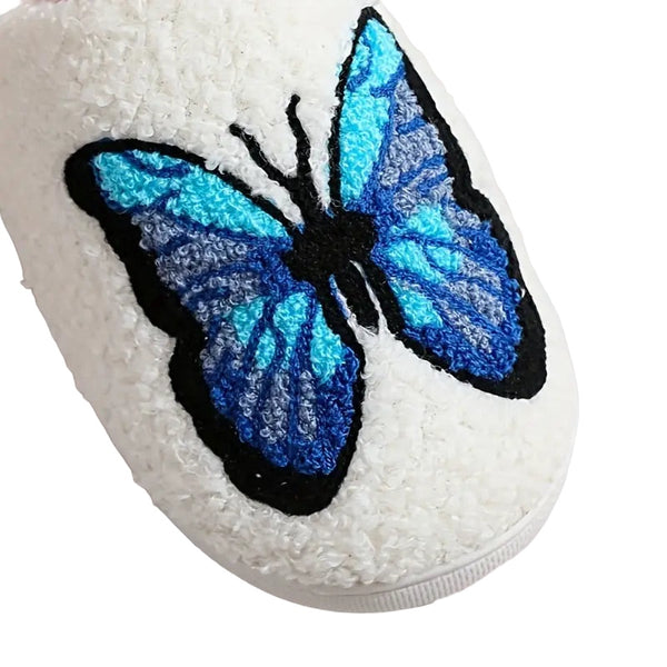 Blue Butterfly Slippers