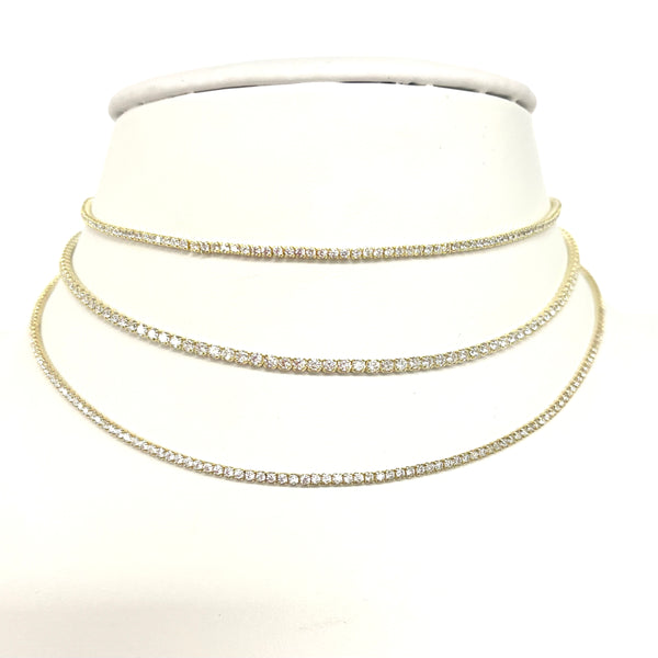 Sterling Silver And CZ Tennis Choker