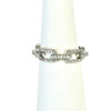 CZ Paperclip Link Ring