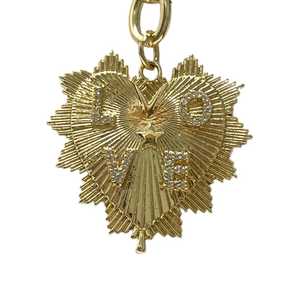 Heart Love Scalloped Charm