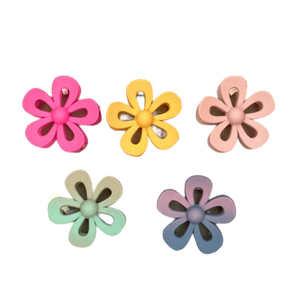 Open Flower Hair Clips