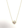 Medium Sterling Mother of Pearl Clover Necklace with CZ Trim