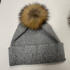 Gorgeous Embellished Crystal and Beaded Real Fur Pom Hat