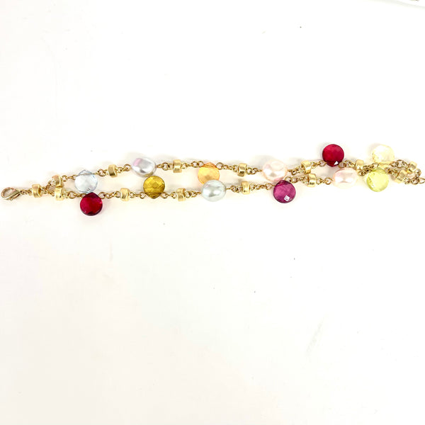 Multi-Color Double Chain Bracelet