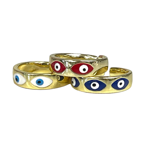 Adjustable Evil Eye Ring
