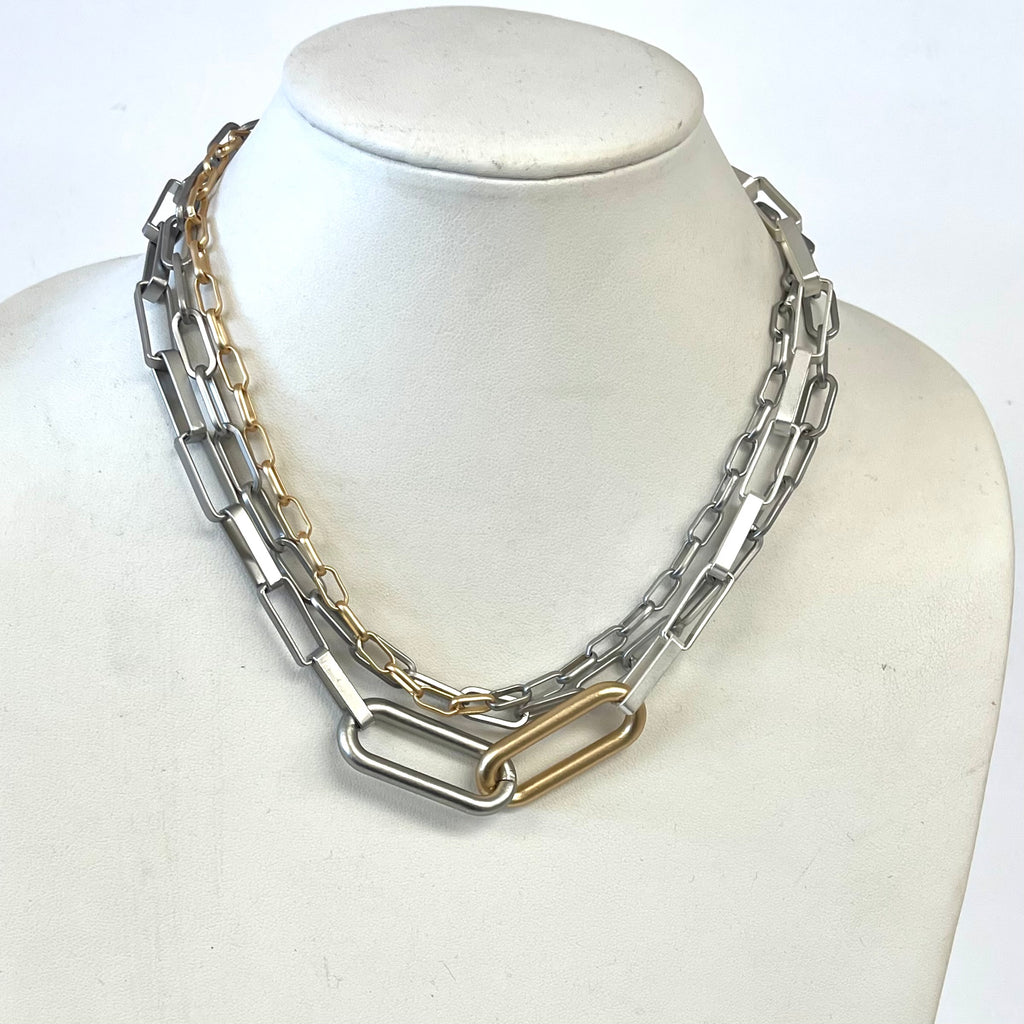 3 Layer Multi-Chain Necklace
