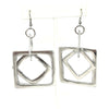 Double Square Hanging Earrings