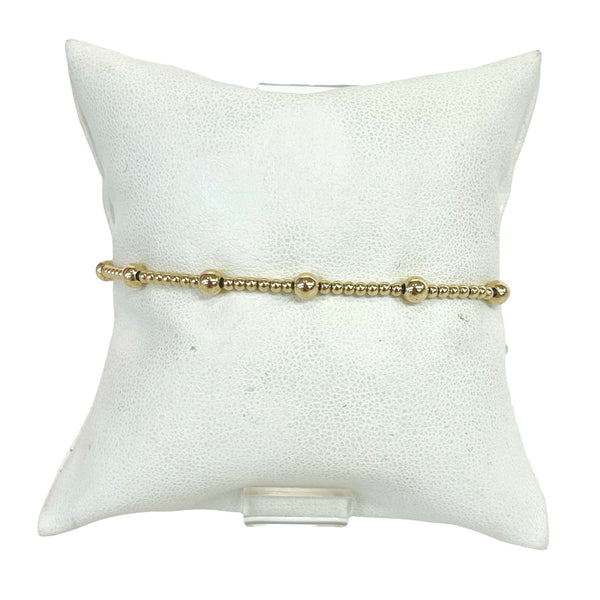 Gold Filled Beaded Stretch Bracelet