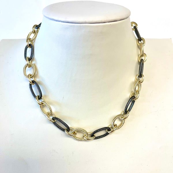 Mixed Metal Link Necklace