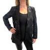 New Party Relaxed Black Sequined Blazer