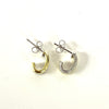 Two Tone Sterling Pave Earrings
