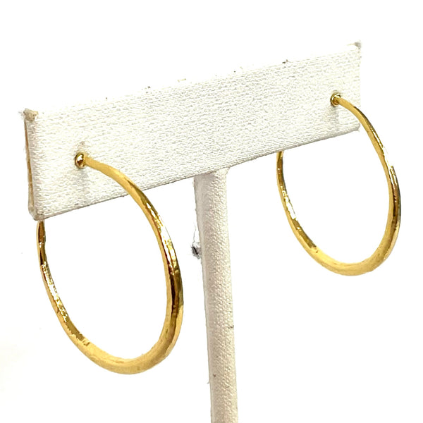 Sterling Or Gold Brushed Hoops
