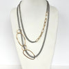 Long Artsy Loop & Curb Chain Necklace