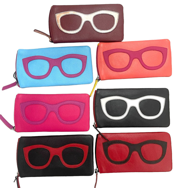 Genuine Leather Colorful Glasses Holder