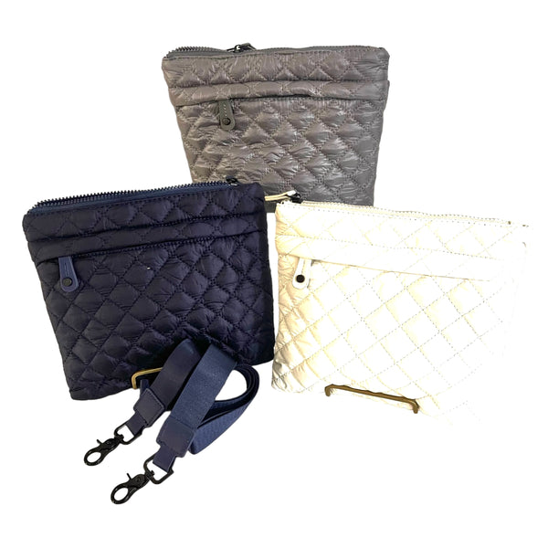 On The Go Quilted Crossbody Bag