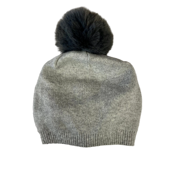 Slouch Hat With Faux Pom