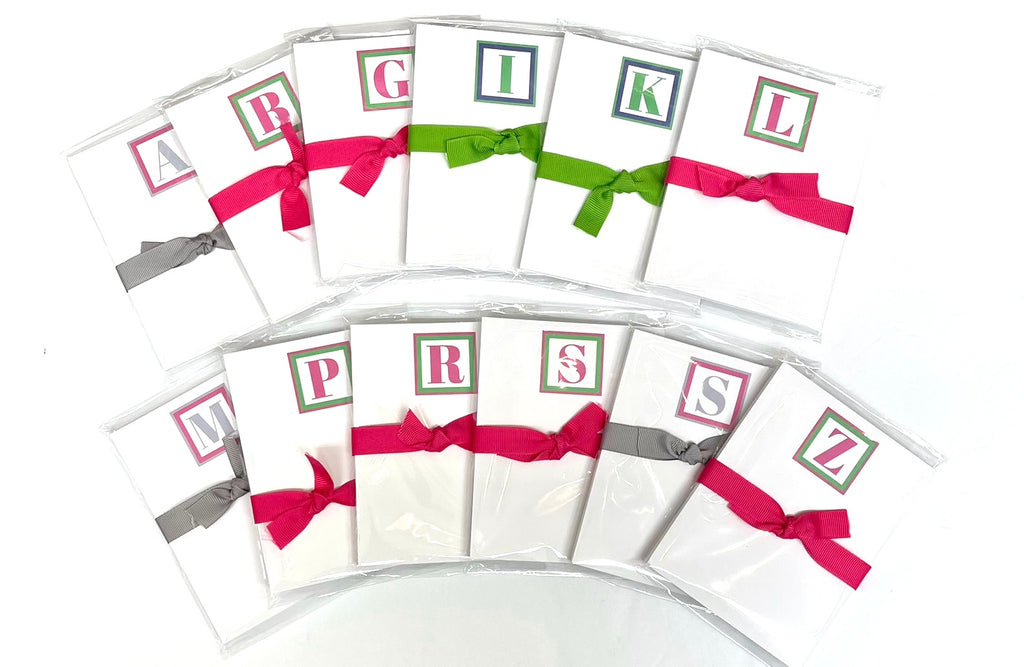 Statement Stripes Mini Initial Notepads