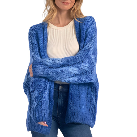 Chunky Indigo Cardigan
