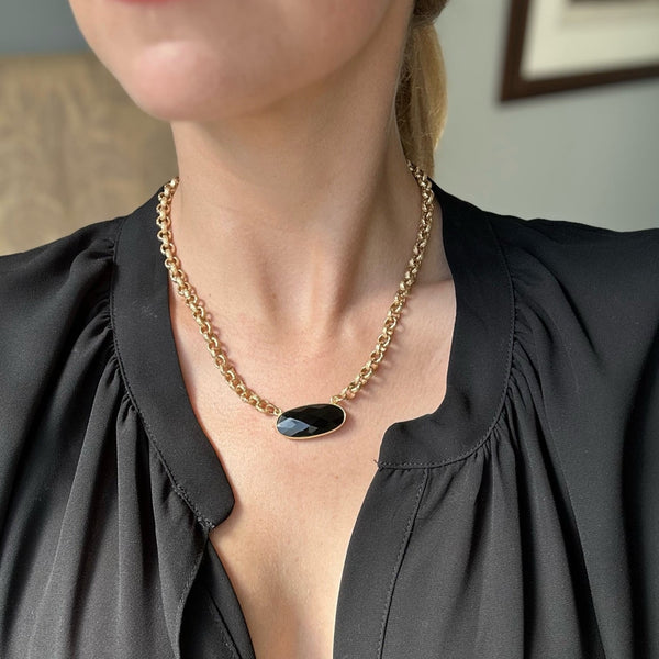 Blaze Gold-Filled Labradorite Stone Necklace